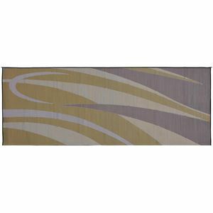 Ming's Mark Mat, 8'X20', Graphic Design, Brown/Gold 01-4999 GC7