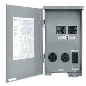 Parallax Power Outlet w/GFI Receptacle, 80 Amp w/50A Breaker 19-0643 PSC-75GR-HR 55-9089