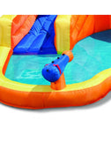 Banzai Twin Falls Lagoon Inflatable Water Slide with Climbing Wall and 2 Cannons 91