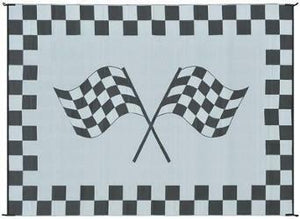Ming's Mark Inc. Reversible Racing Flag Mats – 8' x 20' Black/White – OEM No. RF-8201