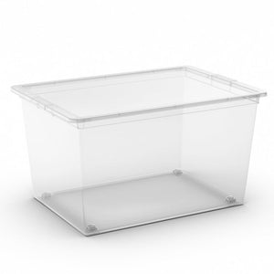 C Box XL w/ Lid and wheels Transparent