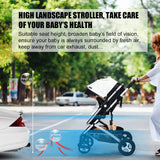 Baby Stroller for Newborn, 2 in 1 High Landscape Convertible Reversible Bassinet Pram for Infant & Toddler, Foldable Aluminum Alloy Pushchair with Adjustable Backrest, 3D Suspension (White)