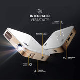 Luma 350 Portable Smart Projector w/ Luma App | Up to 4K Ultra HD Rechargeable Video Projector w/ Onboard Android 6.0, Streaming Apps, Wi-Fi, Mirroring, Remote Control & Crystal-Clear Imaging