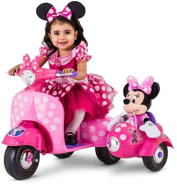 6-Volt Minnie Mouse Happy Helpers Scooter with Sidecar Ride-On by Kid Trax