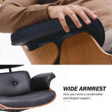 Modern Lounge Chair with Ottoman, High Grade Leather Lounges Chrome Base Support Chairs for Living Room