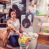 24" Washer Dryer Combo Compact White 2.0 Cubic. ft. Capacity 24" White Electric Laundry Dryer and Washer Stainless Steel Drum Allergiene Cycle