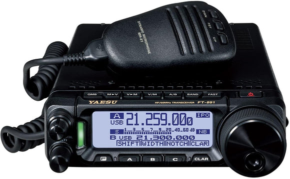 Original FT-891 HF/50 MHz All Mode Analog Ultra Compact Mobile/Base Transceiver – 100 Watts – 3 Year Warranty