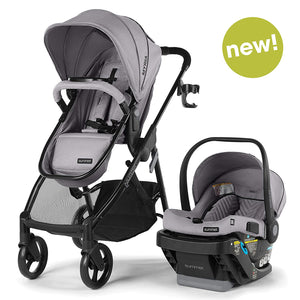 Summer Infant Myria Modular Travel System with The Affirm 335 Rear-Facing Infant Car Seat, Stone Gray