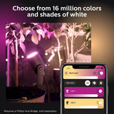 Philips Hue Lily White & Color Outdoor Spot Light Base kit (Hue Hub required), 3 Spot Lights with power supply + mount, Works with Alexa, HomeKit & Google Assistant