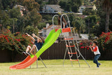 Outdoor Play Set Kids Slide: 10 ft Freestanding Climber, Swingsets, Playground Jungle Gyms Kids Love – Above Ground Pool Slide for Summer Backyard