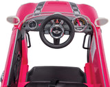 Mini Cooper for Kids Ride On Car W/ Push Stroller, Pink