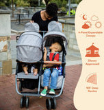 The Twin+ Luxe ( XL2) – Best Double Stroller – Everyday Twin Stroller with Umbrella – UPF 50+ – Tandem Capable