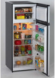 RA7316PST 2-Door Apartment Size Refrigerator, Black with Platinum Finish