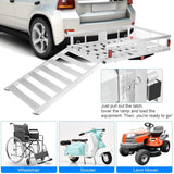 Aluminum Cargo Carrier, 50"x29.5" Hitch Mounted Wheelchair Scooter Mobility Carrier Medical Lift Rack Ramp, 500 lbs Weight Capacity