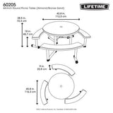 44-Inch Round Picnic Table 169