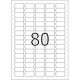 Removable Labels A4, 35,6 x 16,9 mm, White (10002)