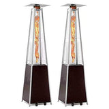 2-Sets Pyramid Outdoor Heater Standing, 42,000 Btu Tower Patio Heaters Propane