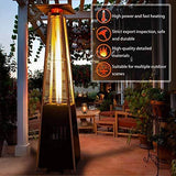 2-Sets Pyramid Outdoor Heater Standing, 42,000 Btu Tower Patio Heaters Propane