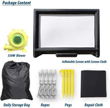 Inflatable Mega Movie Screen Outdoor – Front and Rear Projection – Portable Blow Up Projector Screen for Grand Parties, Easy to Set Up (with Blower in One Box)
