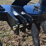 3 Shank Subsoiler Ground Ripper Fits 3 Point Tractor Cat 1 & 2 Quick Hitch Compatible