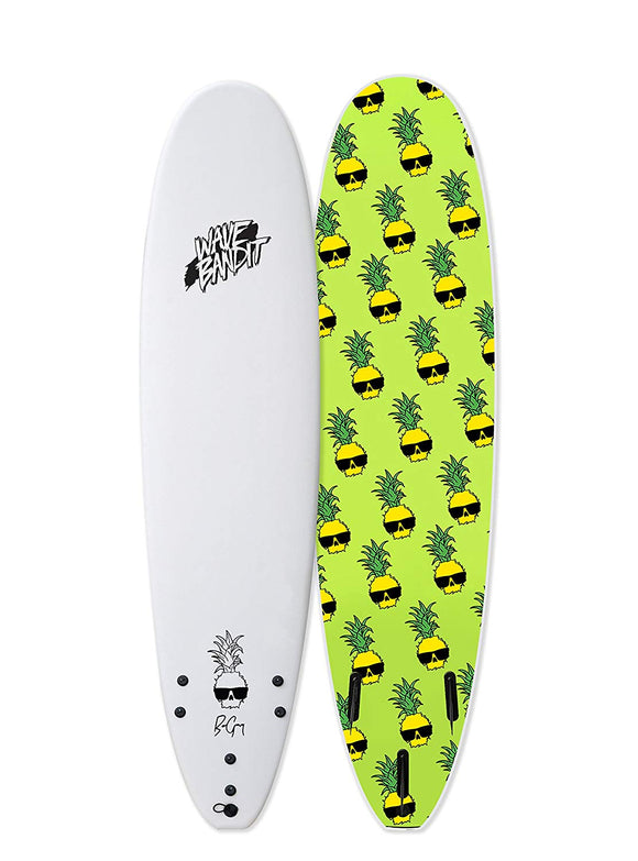 Wave Bandit Ben Gravy Pro EZ Rider Surfboard, White, 8’0