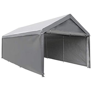 Abba Patio Extra Large Heavy Duty Carport with Removable Sidewalls Portable Garage Car Canopy Boat Shelter Tent for Party, Wedding, Garden Storage Shed 8 Legs, 12 x 20 Feet, Dark Grey