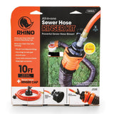 RhinoTM 10’ Grey/Black Sewer Hose Clean-out System