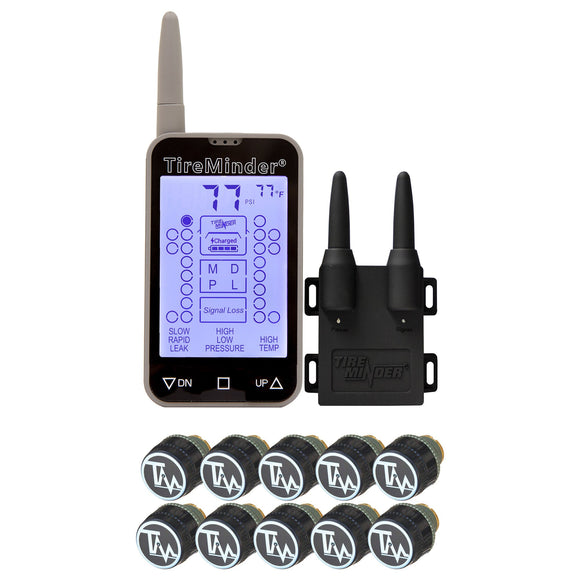 TireMinder TM-77 Tire Pressure Monitoring System with 10 Transmitters