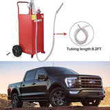 Ankishi 30 Gallon Gas Caddy, Fuel Tank on Wheels, Portable Fuel Storage Tank with Pump Gasoline Storage Dispenser, Gas Containers for Cars, Boat, Motorcycle Lawn Mowers Tractors, Red