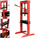 12 Ton Hydraulic Floor Shop Press H-Frame w/Heavy Duty Steel Plates