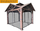 APEX GARDEN Replacement Mosquito Netting with Slider Rail for Allen + roth Model #GF-18S112B (Screen NET ONLY) (Black)