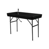 Allure Furniture Rectangular Folding Table with Faucet and Sink