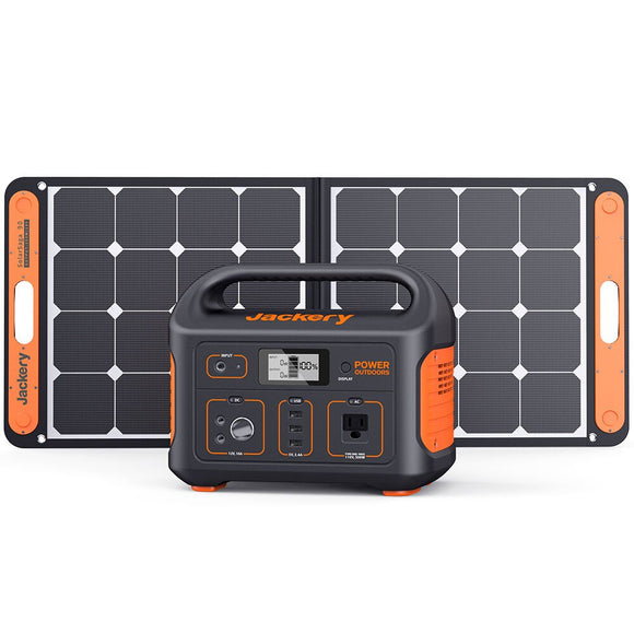 Jackery Explorer 550 Outdoor Portable Power Station and SolarSaga 90-Watt Solar Panel
