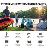 Jackery Explorer 550 Outdoor Portable Power Station and SolarSaga 90-Watt Solar Panel