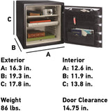 SFW123CU Fireproof Safe and Waterproof Safe with Dial Combination 1.23 Cubic Feet
