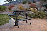 Blackstone 1554 Cooking 4 Burner Flat Top Gas Grill Propane Fuelled Restaurant Grade Professional 36” Outdoor Griddle Station with Side Shelf, 36 Inch, Black