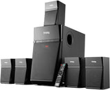 Frisby Audio FS-7000BT Home Theater 5.1 Surround Sound System with Subwoofer, Bluetooth Wireless Streaming from Devices & Media Reader, FM Radio, Remote Control, Digital Optical Output, Black