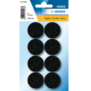 Protective Felt Pads Black Ø 28 mm (15003)