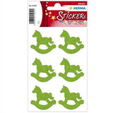 Stickers Rocking Horses, Felt Light Green (15250)