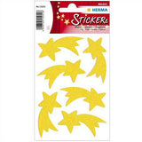 Stickers Christmas Stars, Felt Yellow (15251)