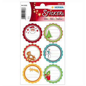 Stickers Gift Stickers Christmas Greetings, Glittery (15258)