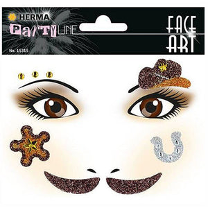 Face Art Stickers Cowboy (15315)