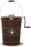Hand Cranked Ice Cream Maker with Appalachian Series Wooden Bucket, 6 Quart (PBWMIMH612-SHP)
