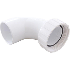 Spa Components – Pump Union Assembly, 2 inch Female B Thread (3 inch OD) x 2 inch Socket, 90 degree, w/ o-ring