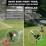 Mechanical Fully Automatic Irrigation Garden Hose Reel Cart, 131Ft Retractable Water Planting Truck with Convenient Hose Guide, Irrigation for Gardens, Lawn, Farm, Pasture