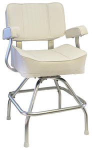 Springfield Marine – Springfield Deluxe Captain's Seat With Stand White – 1020003