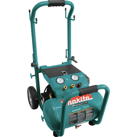 Makita MAC5200 3.0 HP 5.2 Gallon Oil-Lube Dolly Air Compressor