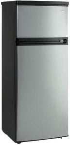 RA7316PST 2-Door Apartment Size Refrigerator, Black with Platinum Finish