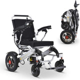 2020 Model Fold & Travel Lightweight Electric Wheelchair Motor Motorized Wheelchairs Electric Silla De Ruedas Power Wheelchair Power Scooter Aviation Travel Safe Heavy Duty Mobility Aids Chair