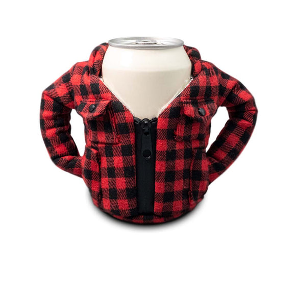 Puffin Flannel Can Cooler